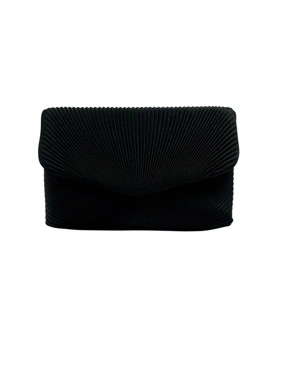 Hasting & Smith Black Y2K Pleated Accordian-Style Purse